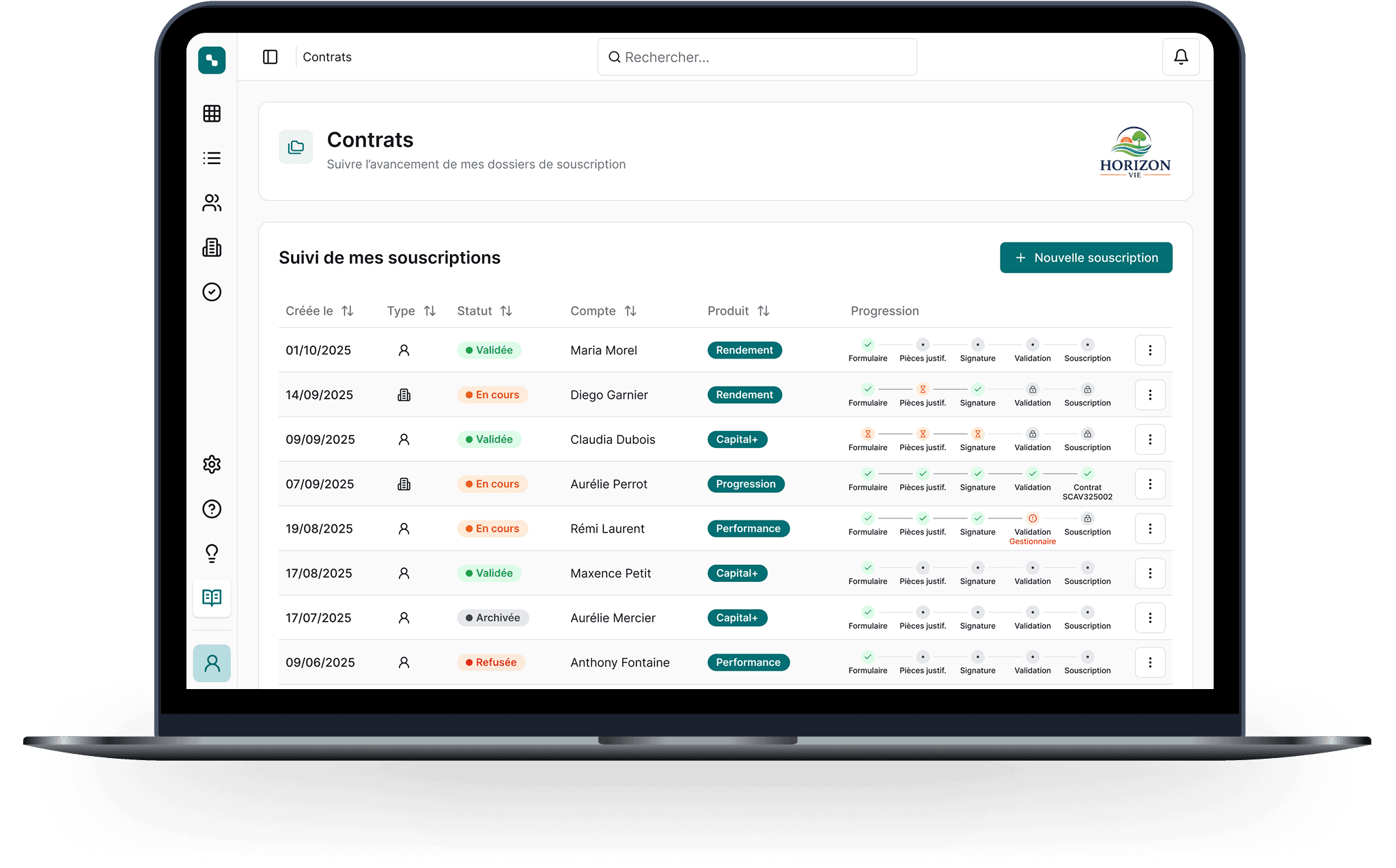 Capture d'écran de l'application Polysème avec le theme vert